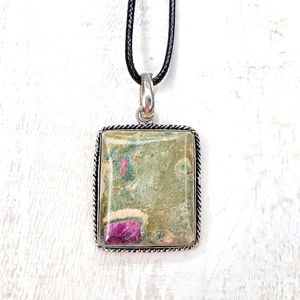 RUBY ZIOSITE PENDANT- ARTISAN